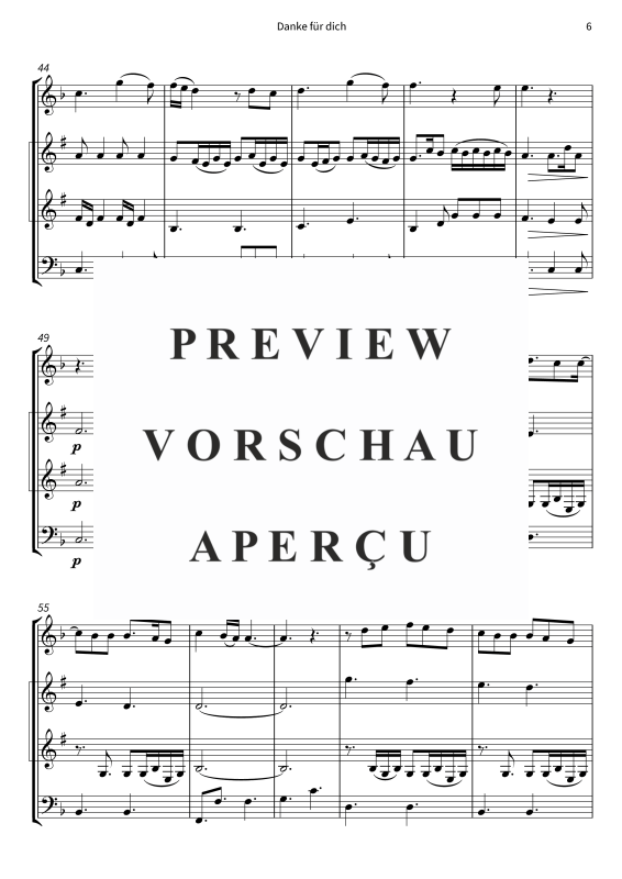 Produktgalerie: Seite 8 von 11 Danke für dich, Helene Fischer, (Holzbläser Quartett)