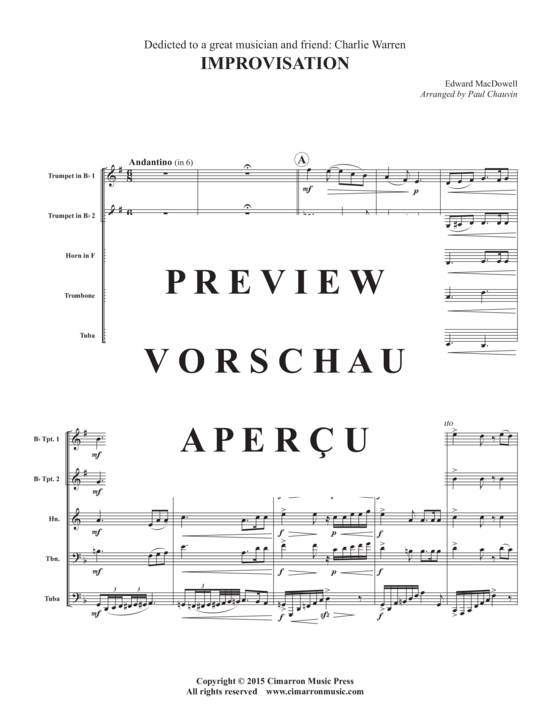 Produktgalerie: Seite 3 von 10 Improvisation , , (Blechbläserquintett)