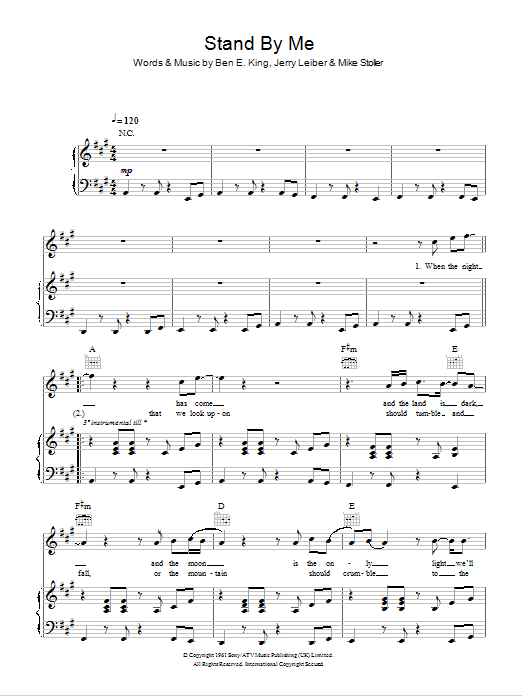 Produktgalerie: Seite 1 von 1 Stand By Me, Ben E. King, Gesang, Gitarre, Klavier