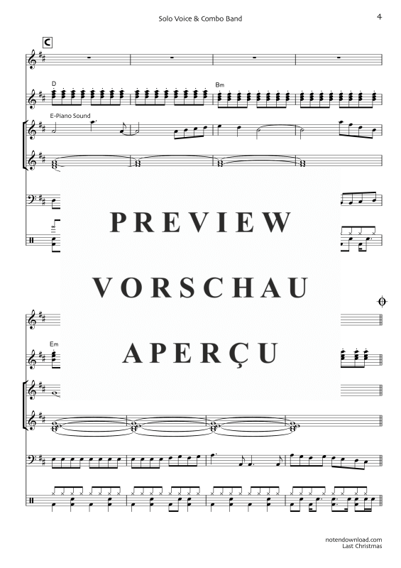 Product gallery: Page 9 of 11 Last Christmas, Wham!, Combo Band - Vocal Version