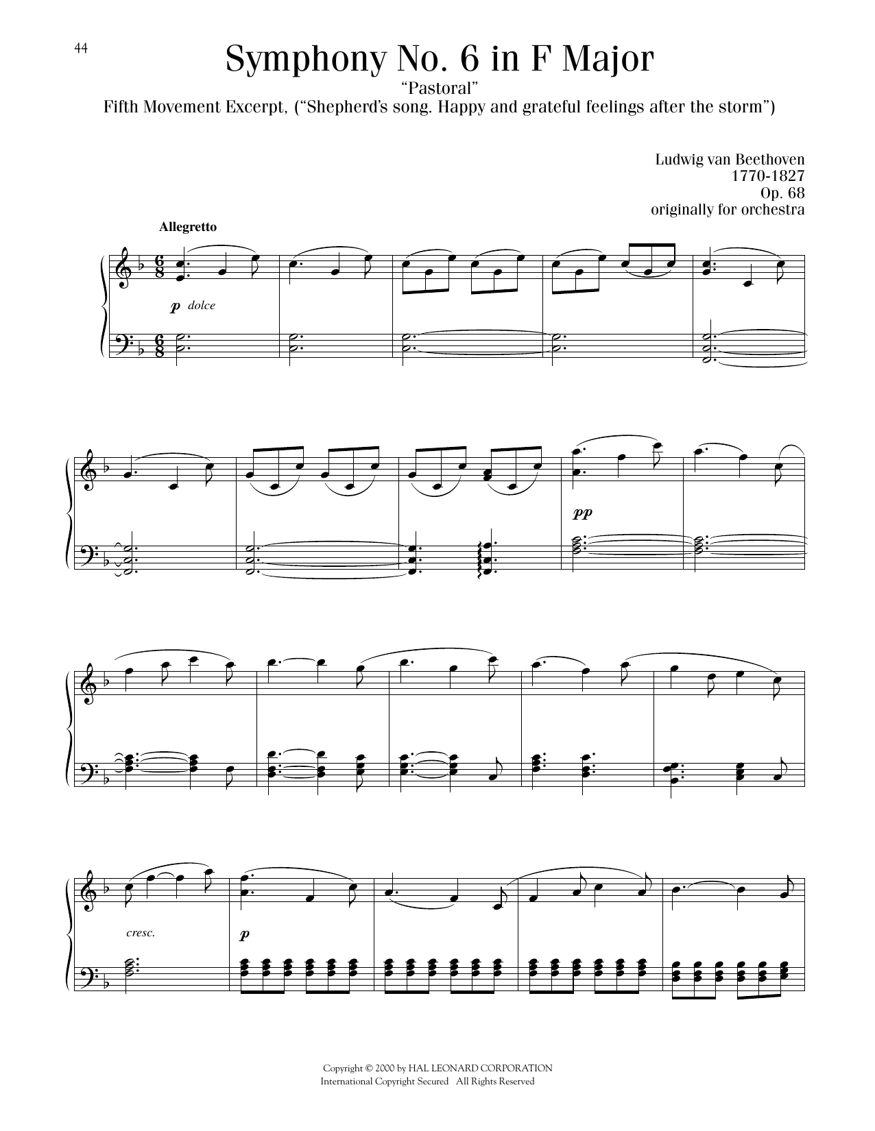 Produktbild zu: Symphony No. 6, Fifth Movement