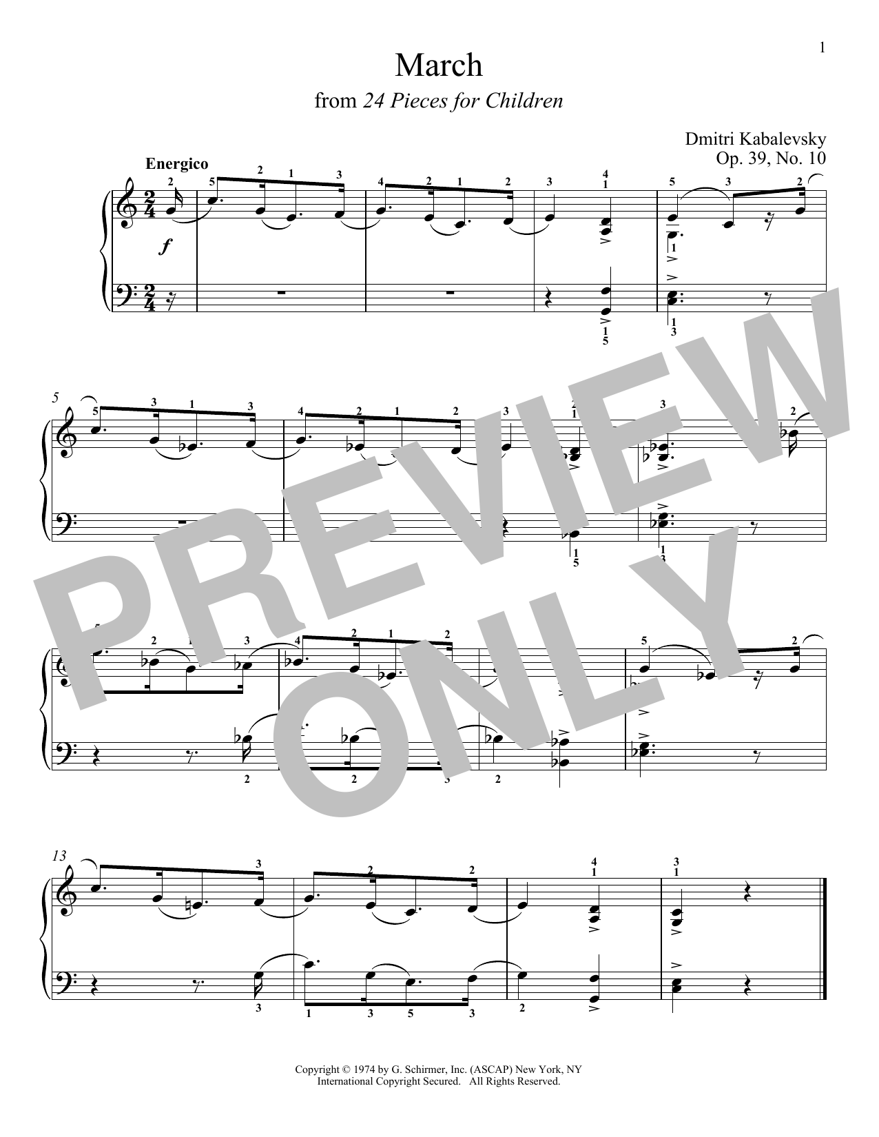 Product gallery: Page 1 of 1 March, Dmitri Kabalevsky