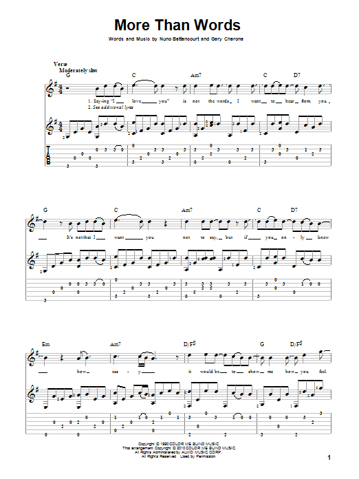 Produktgalerie: Seite 1 von 1 More Than Words, Extreme, Gitarre