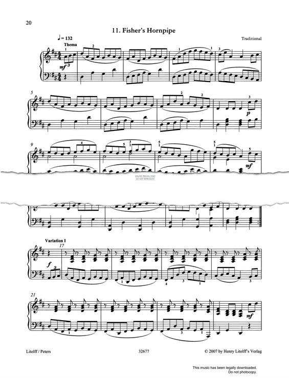 Produktgalerie: Seite 1 von 1 Fisher's Hornpipe, Irish Traditional, Klavier