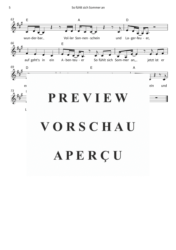 gallery: So fühlt sich Sommer an, Sonnenschein, Steffi, (Vocals and chords - Leadsheet)