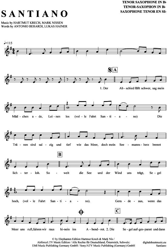 Product picture to: Santiano Santiano