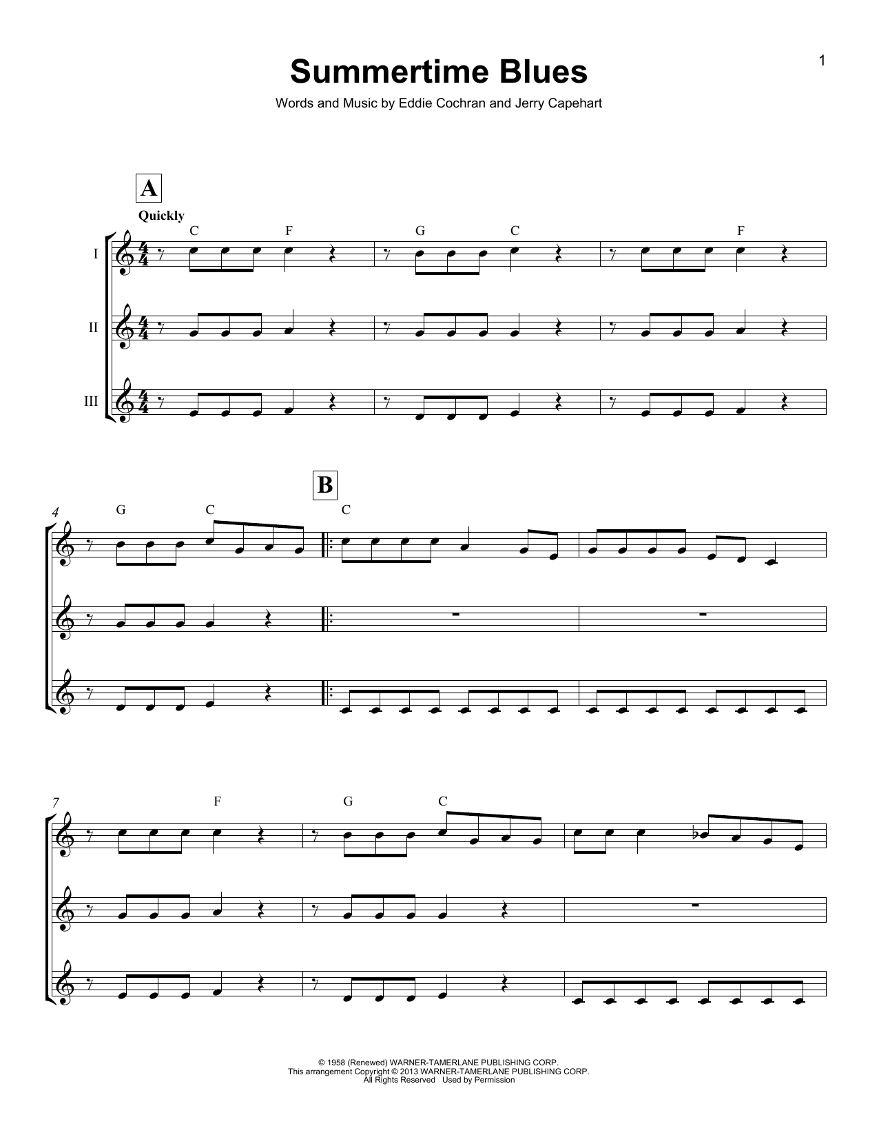 Product gallery: Page 1 of 1 Summertime Blues, Eddie Cochran