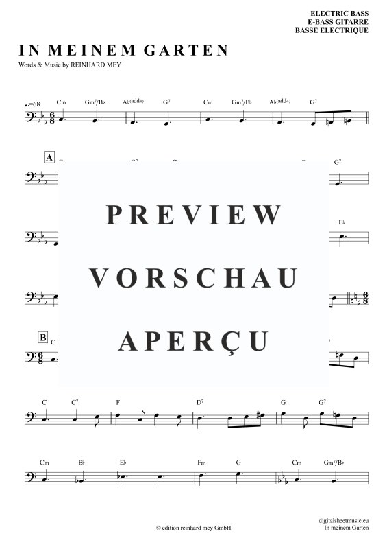 Produktgalerie: Seite 2 von 9 In Meinem Garten, Mey, Reinhard, E-Bass