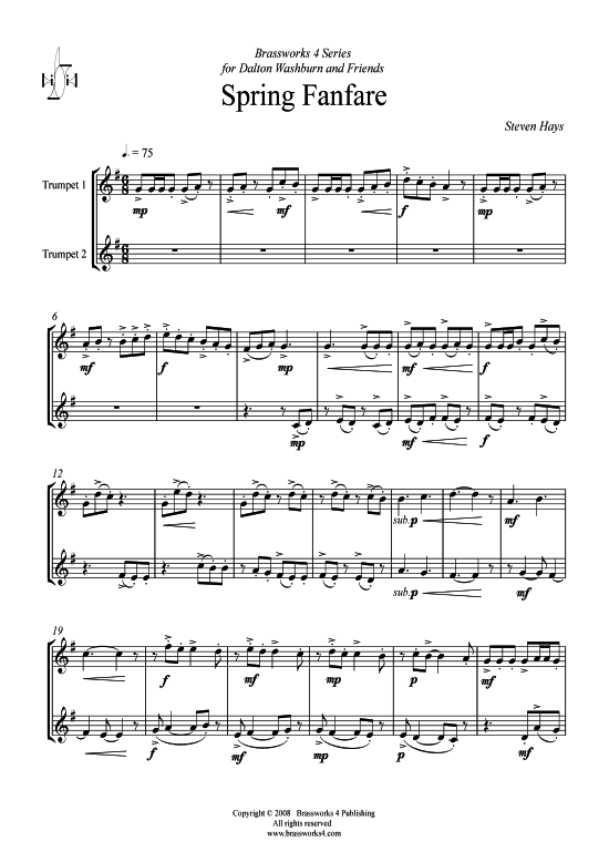 Produktbild zu: Spring Fanfare Steven Hays