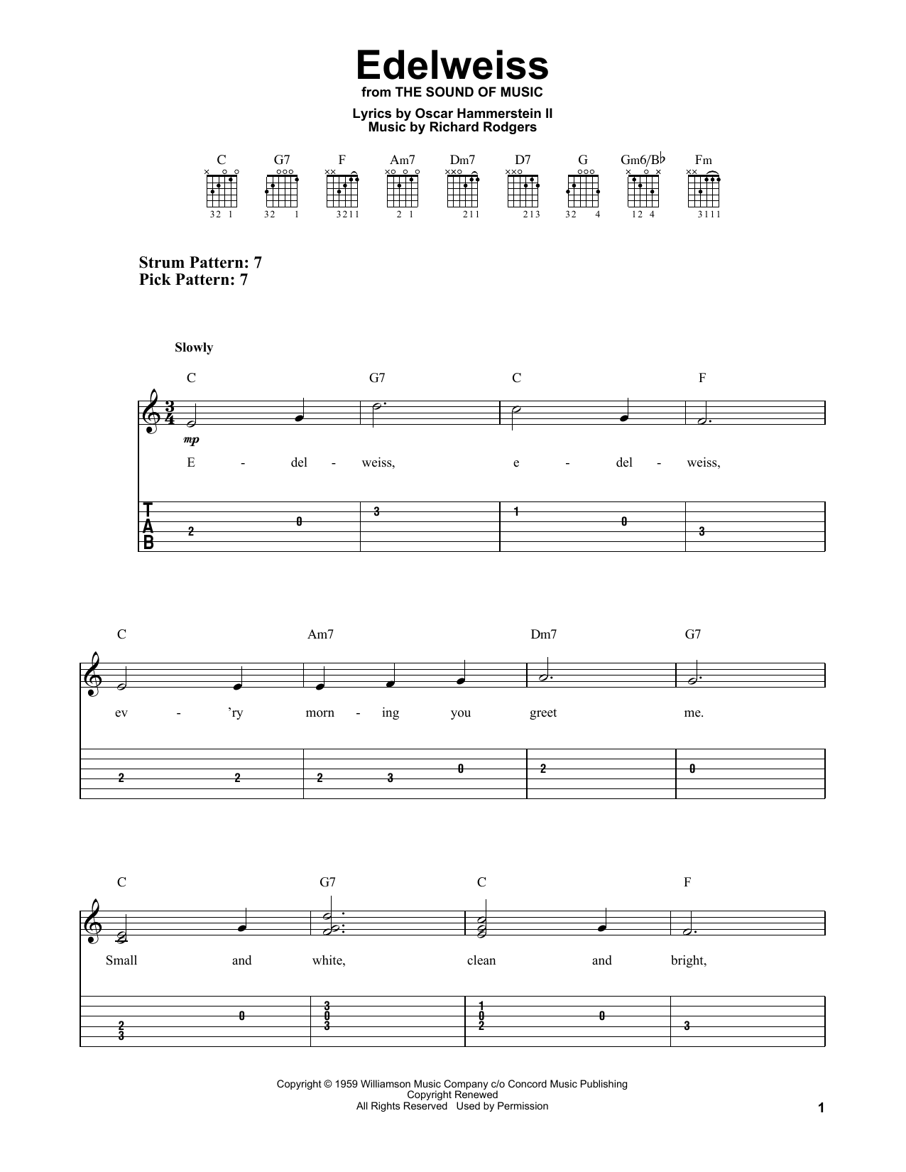 Product gallery: Page 1 of 1 Edelweiss (from The Sound Of Music), Rodgers & Hammerstein