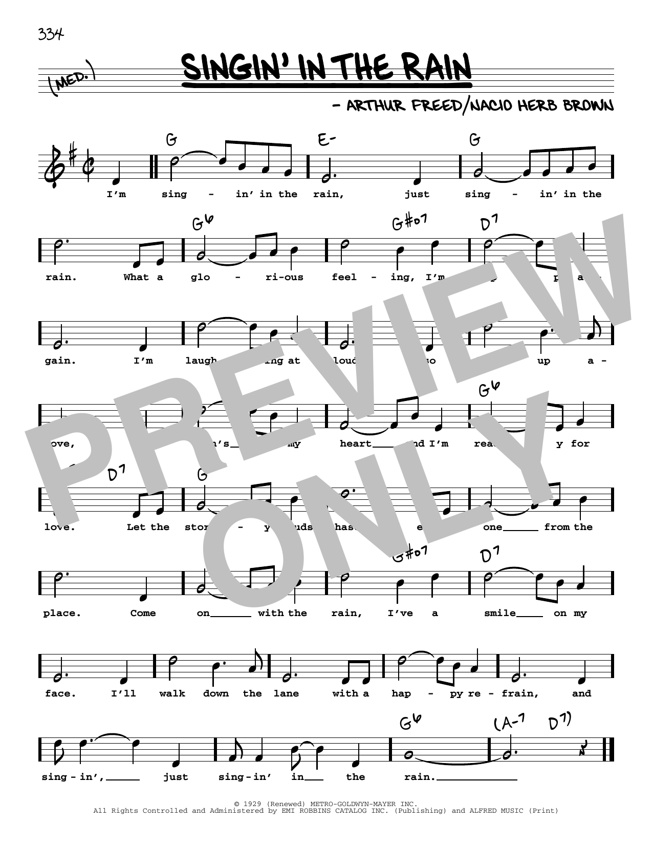 Product picture to: Singin' In The Rain (High Voice)