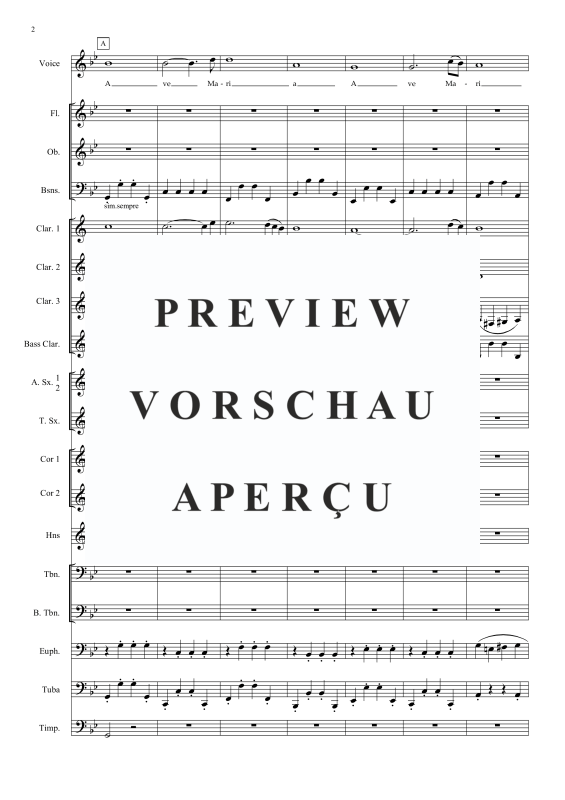 Produktgalerie: Seite 5 von 11 Ave Maria, , Concert Band und Tenor Solo