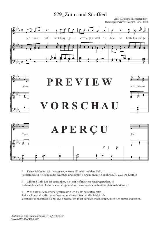 Product picture to: Zorn- und Straflied Aus "Deutsches Liederlexikon" A. Härtel (1865)