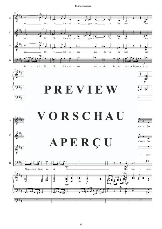 Product gallery: Page 5 of 11 Ben venga amore, , Mixed Choir and Organ