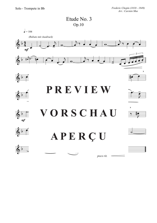 Produktbild zu: Etude in E, Op.10 Frederic Chopin  Frederic Chopin