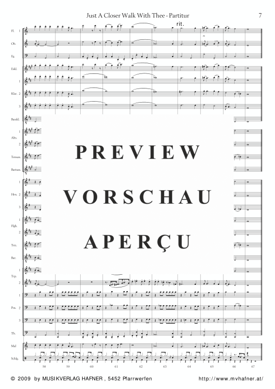 Product gallery: Page 11 of 11 Just A Closer Walk With Thee, , (large wind orchestra)