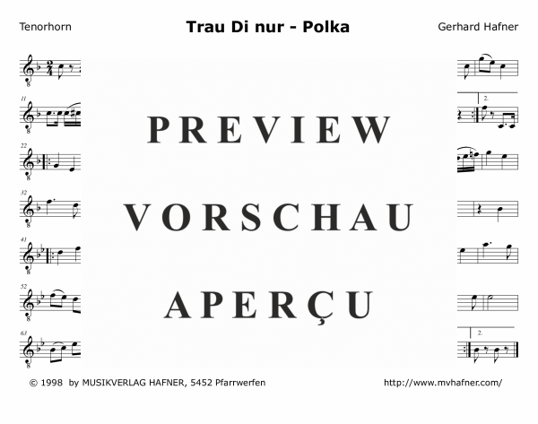 Product gallery: Page 10 of 11 Trau Di nur, , (Mixed ensemble woodwind and brass)