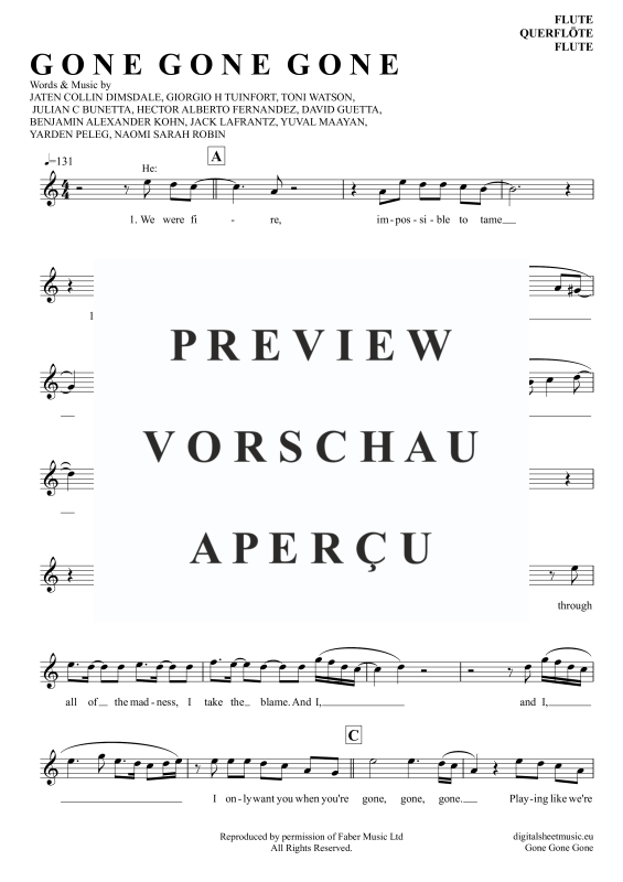 Produktgalerie: Seite 2 von 5 Gone Gone Gone, Guetta, David Swims, Teddy Tones And I, Querflöte