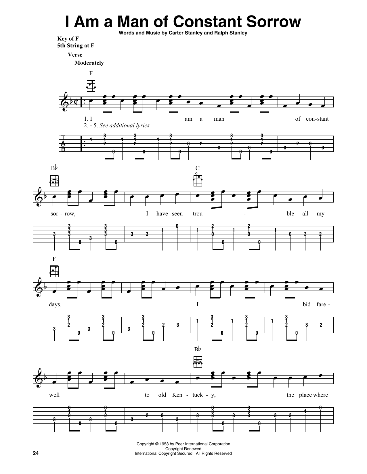 Product gallery: Page 1 of 1 I Am A Man Of Constant Sorrow (arr. Fred Sokolow), The Soggy Bottom Boys