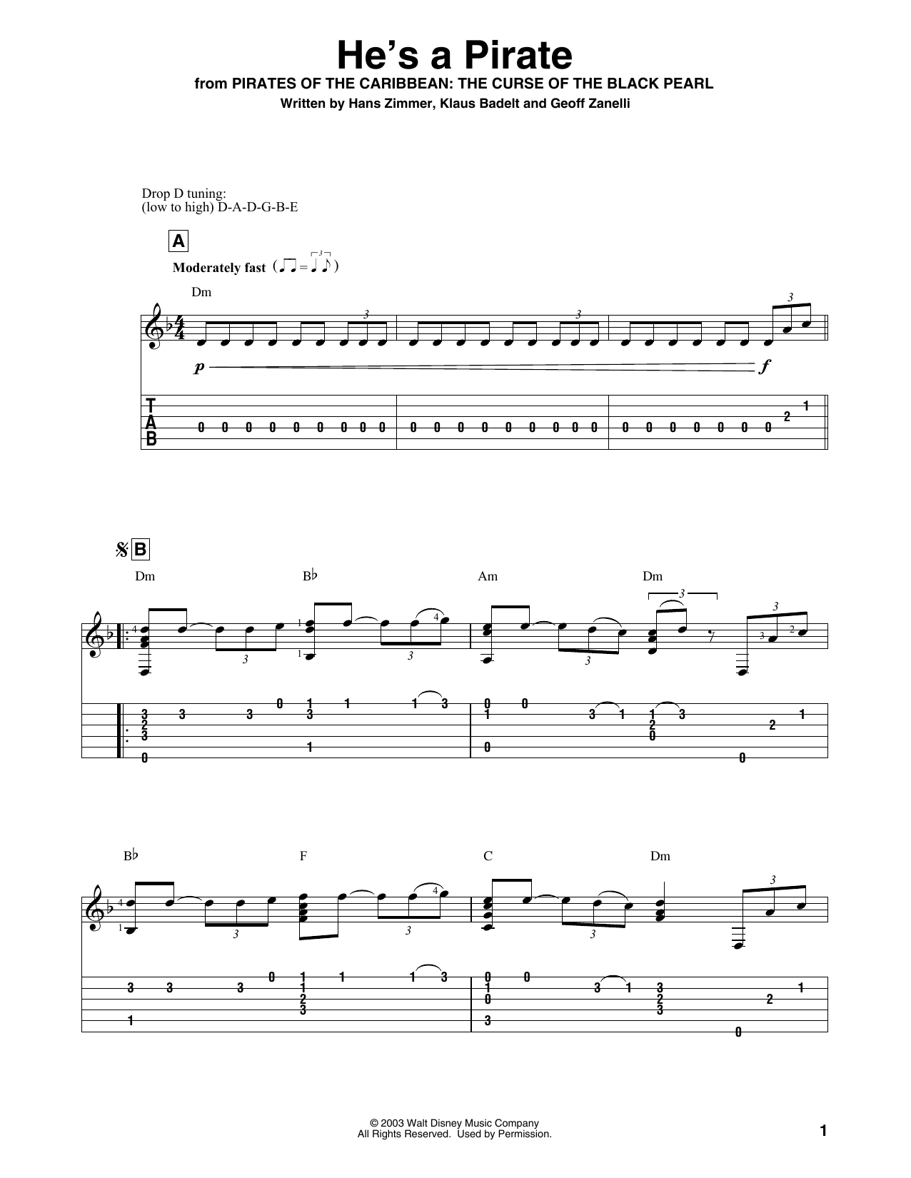 Produktbild zu: He's A Pirate (from Pirates Of The Caribbean: The Curse of the Black Pearl)
