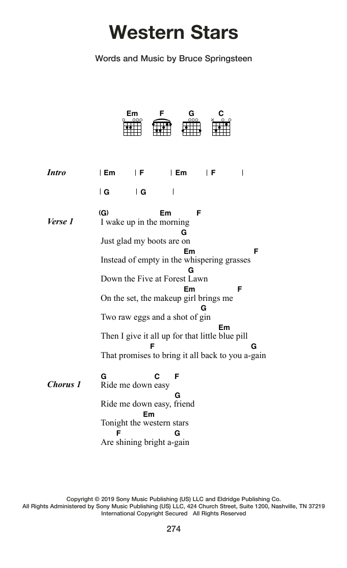 Produktgalerie: Seite 1 von 1 Western Stars, Bruce Springsteen, Gitarre