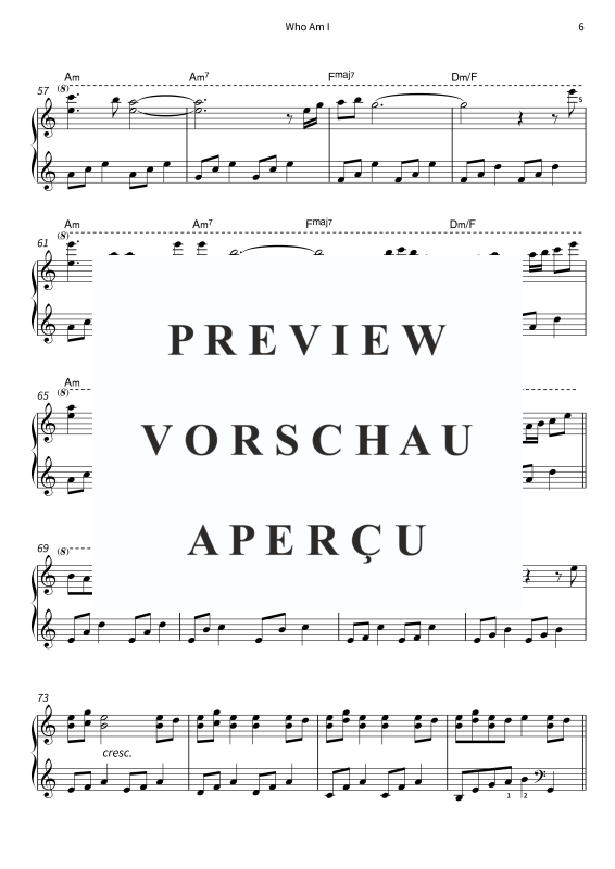 Produktgalerie: Seite 8 von 11 Who Am I, , Klavier Solo