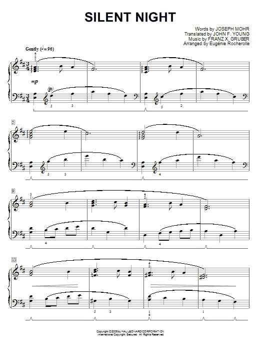 Product gallery: Page 1 of 1 Silent Night, Joseph Mohr