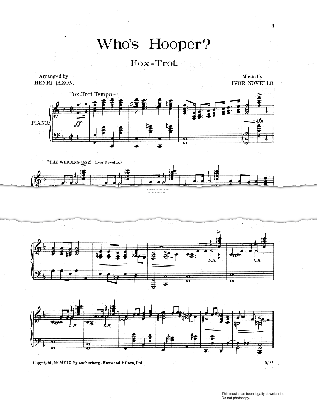 Produktbild zu: Who's Hooper Fox-trot