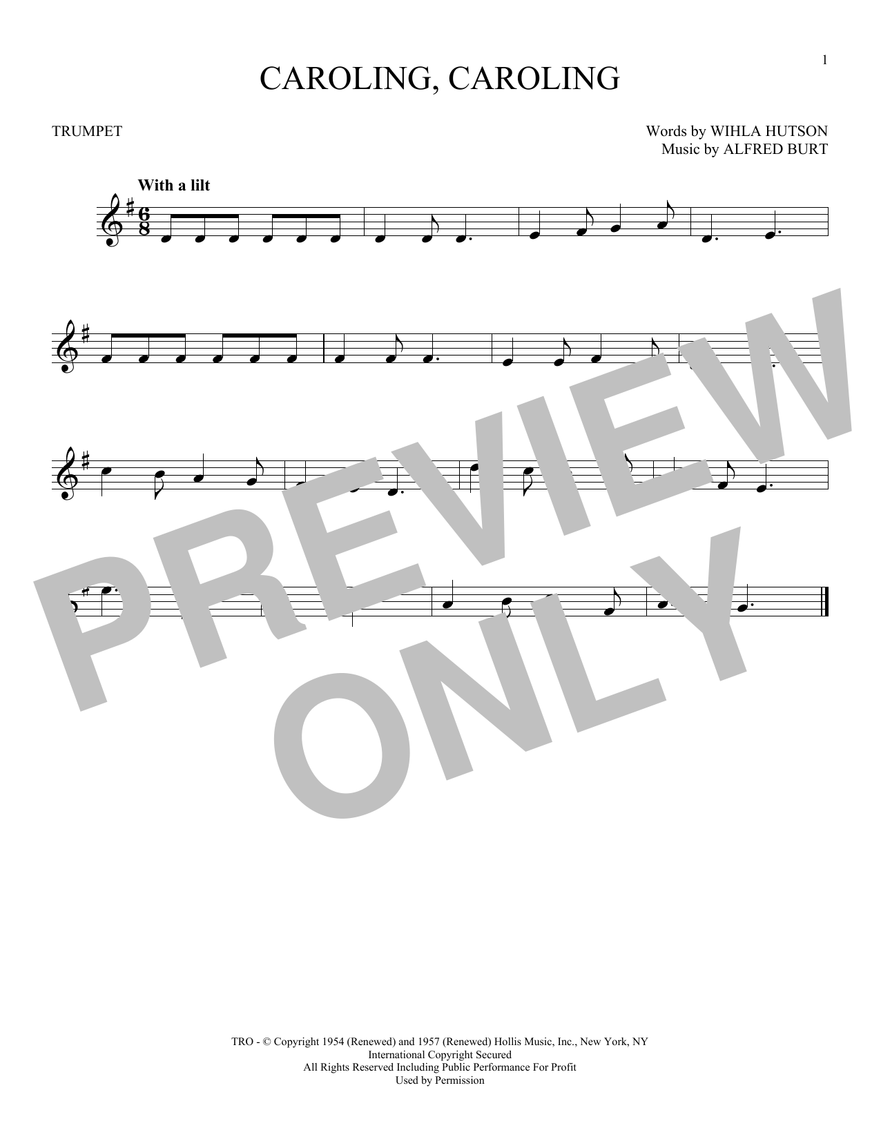 Produktgalerie: Seite 1 von 1 Caroling, Caroling, Alfred Burt, Trompete