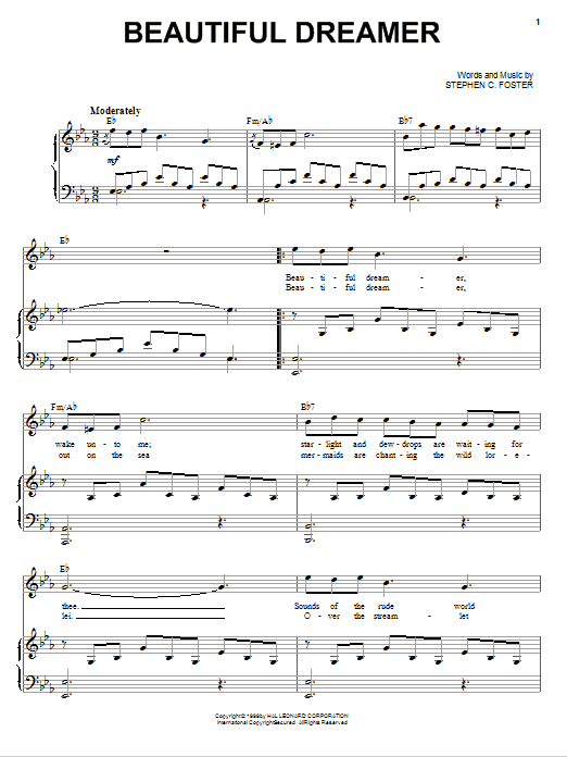 Produktgalerie: Seite 1 von 1 Beautiful Dreamer, Stephen Foster, Gesang, Klavier