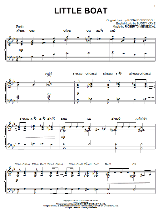 Product gallery: Page 1 of 1 Little Boat [Jazz version] (arr. Brent Edstrom), Buddy Kaye