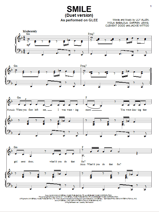 Product picture to: Smile (Vocal Duet)