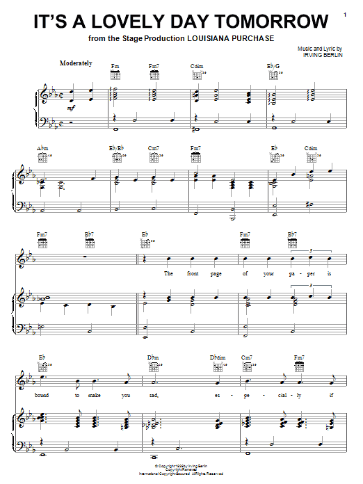 Produktbild zu: It's A Lovely Day Tomorrow