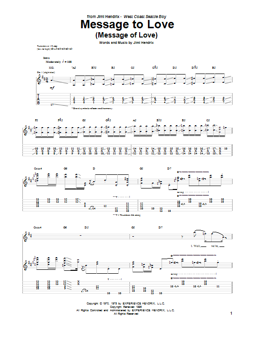 Product gallery: Page 1 of 1 Message To Love (Message Of Love), Jimi Hendrix