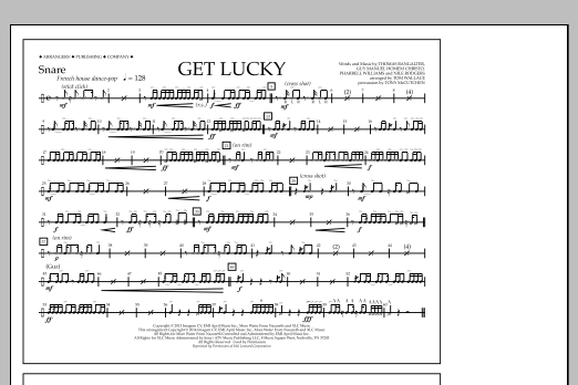 Produktbild zu:  Get Lucky - Snare - Tom Wallace