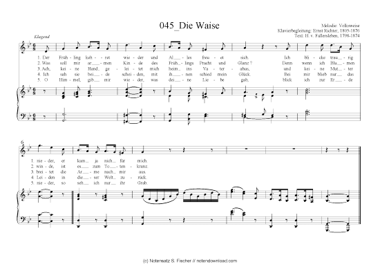 Product picture to: Die Waise Volksweise