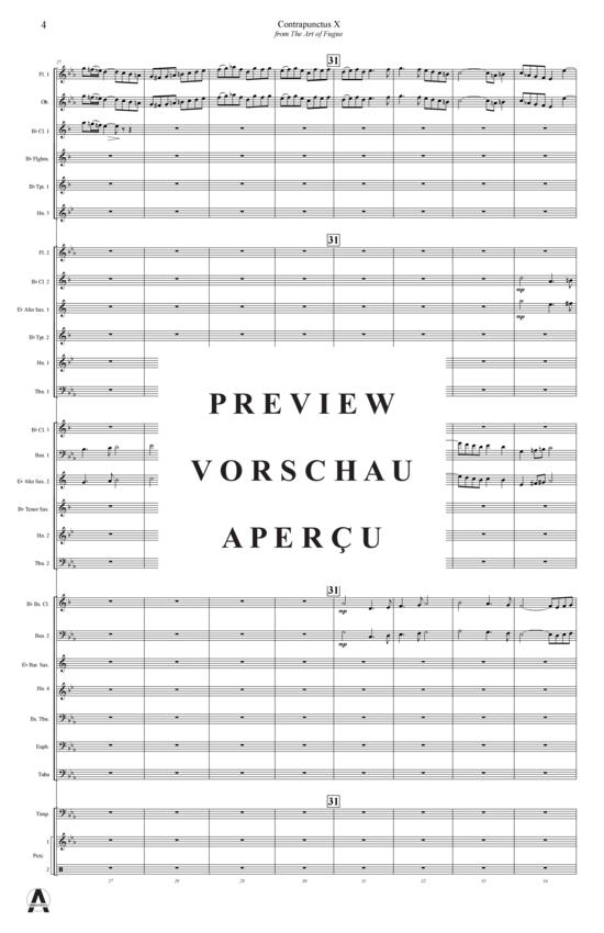 Produktgalerie: Seite 7 von 17 Contrapunctus 10 aus Kunst der Fuge , , (Concert Band)