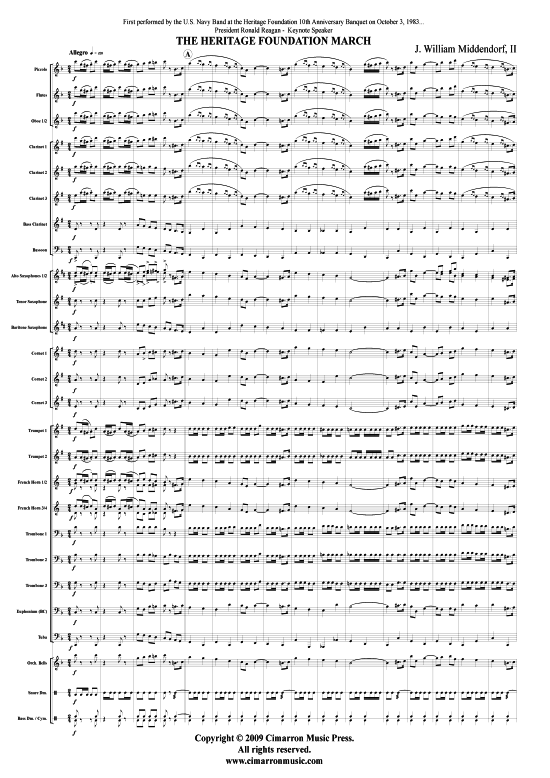 Product picture to: The Heritage Foundation Marsch William Middendorf