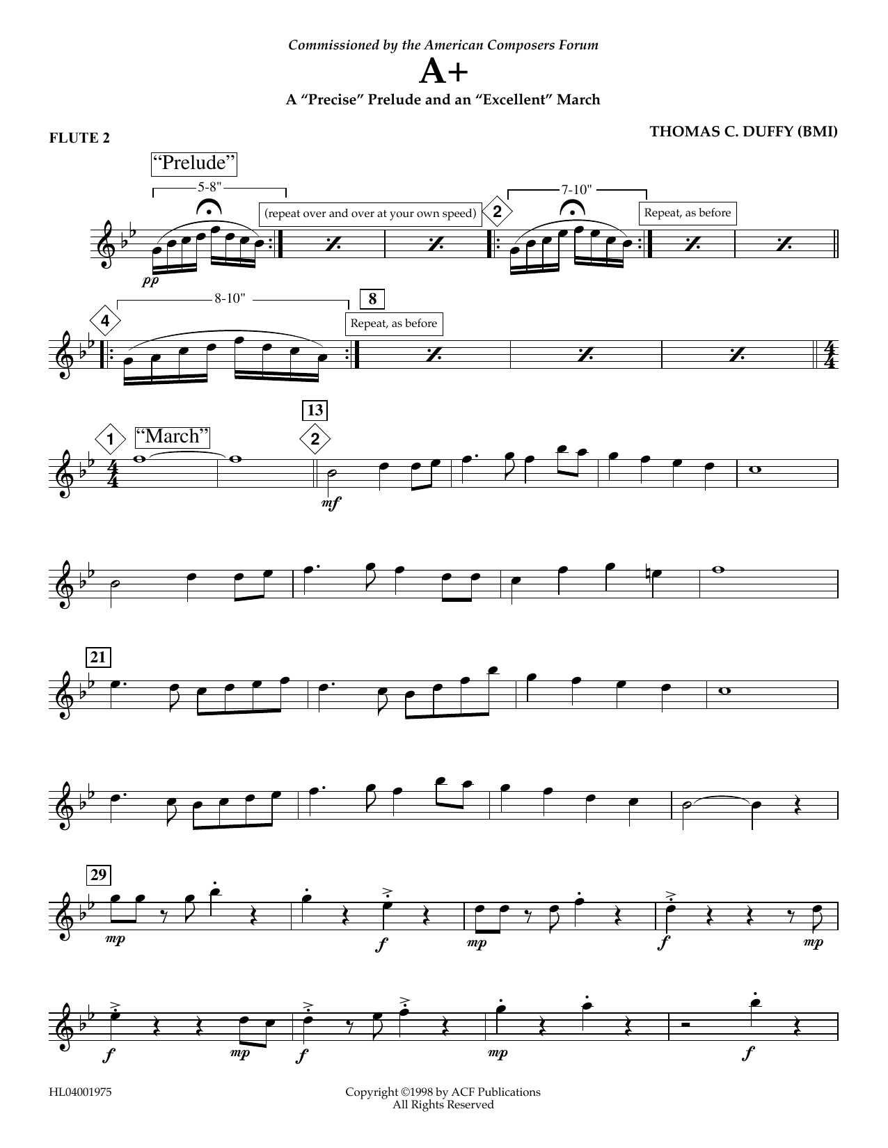 Product picture to: A+: A "Precise" Prelude and an "Excellent" March - Flute 2