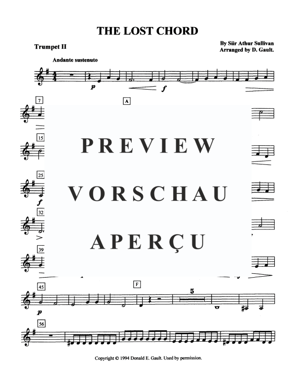 Product gallery: Page 11 of 11 The Lost Chord, , Brass Quintet
