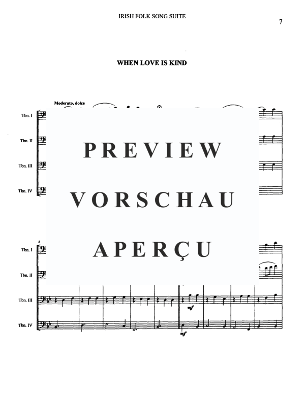 Produktgalerie: Seite 9 von 11 Irish Folk Song Suite, , Posaunen Quartett