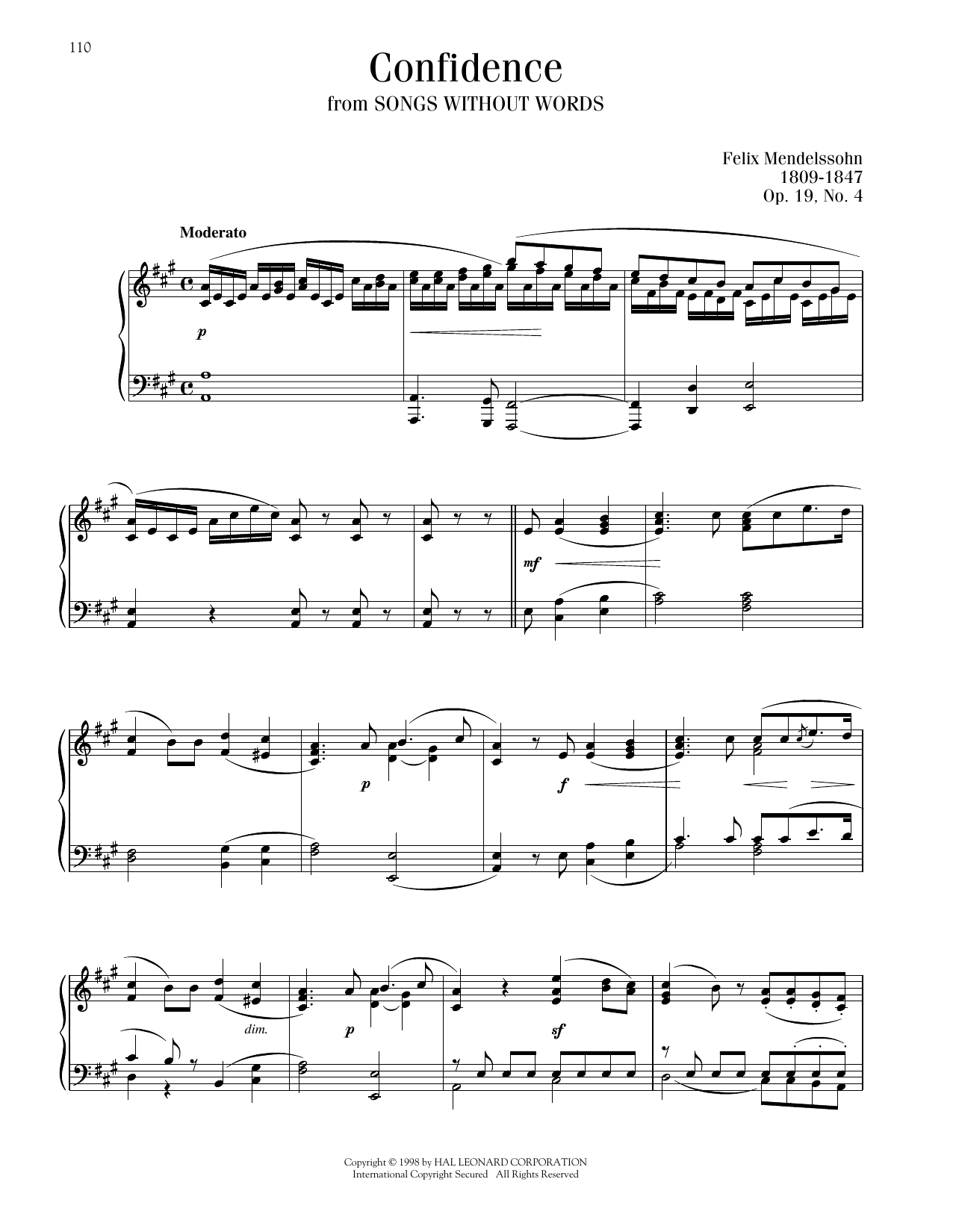 Product picture to: Song Without Words, Op. 19, No. 4