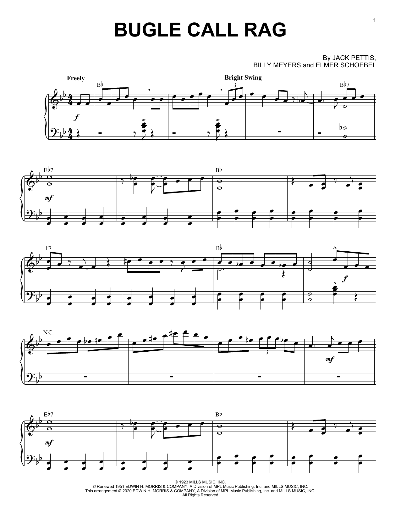 Produktbild zu:  Bugle Call Rag [Jazz version] (arr. Brent Edstrom) - Jack Pettis