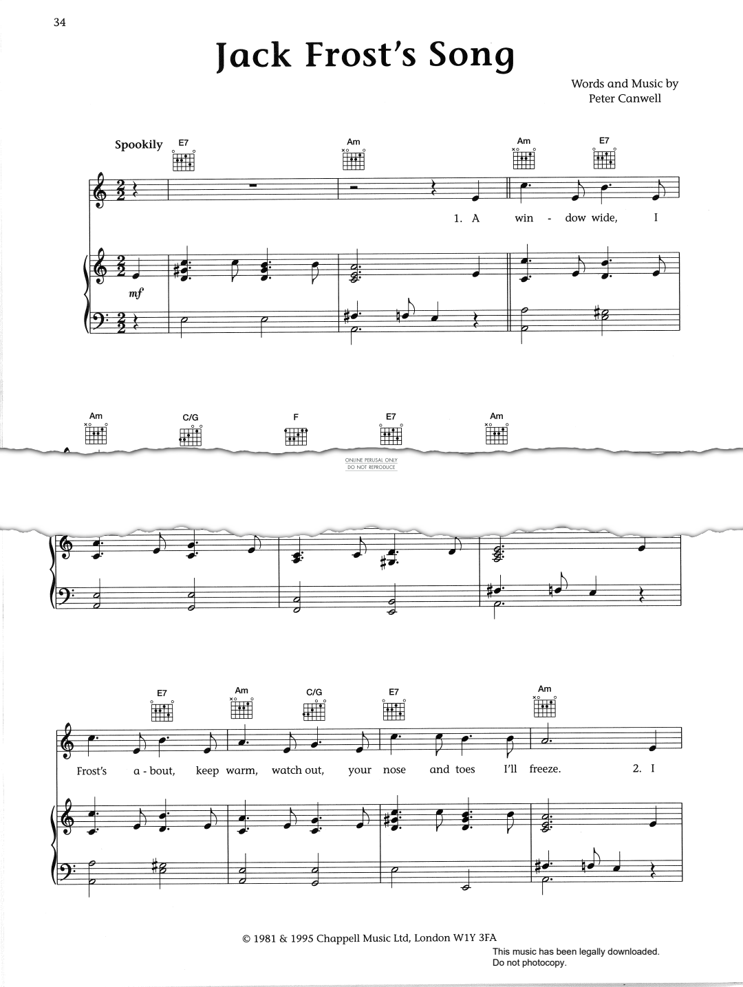 Produktbild zu: Jack Frost's Song