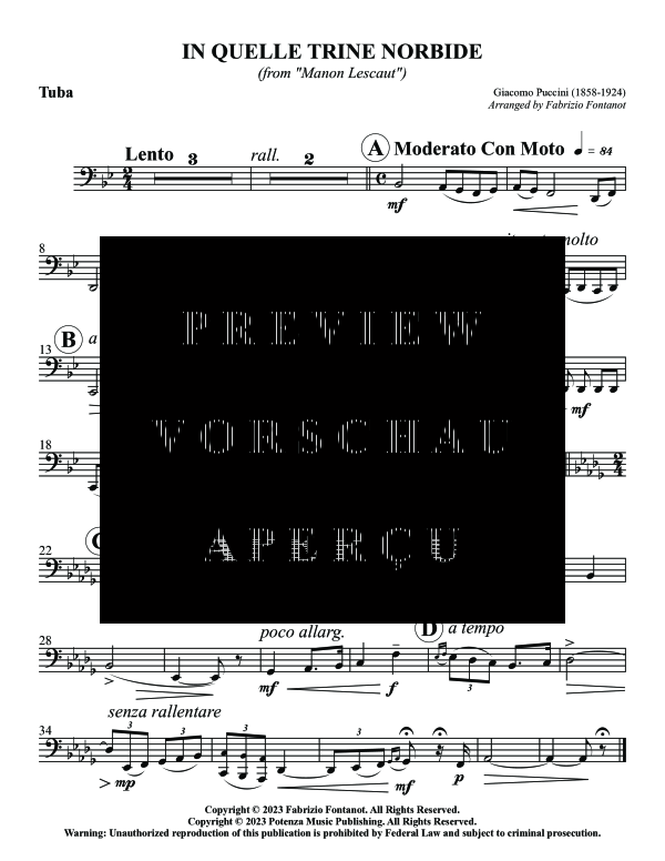 gallery: In quelle trine morbide, , (Tuba und Klavier)