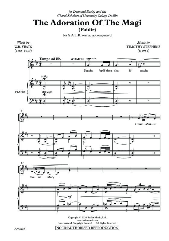 Produktgalerie: Seite 1 von 11 The Adoration of the Magi, , Gemischter Chor und Klavier
