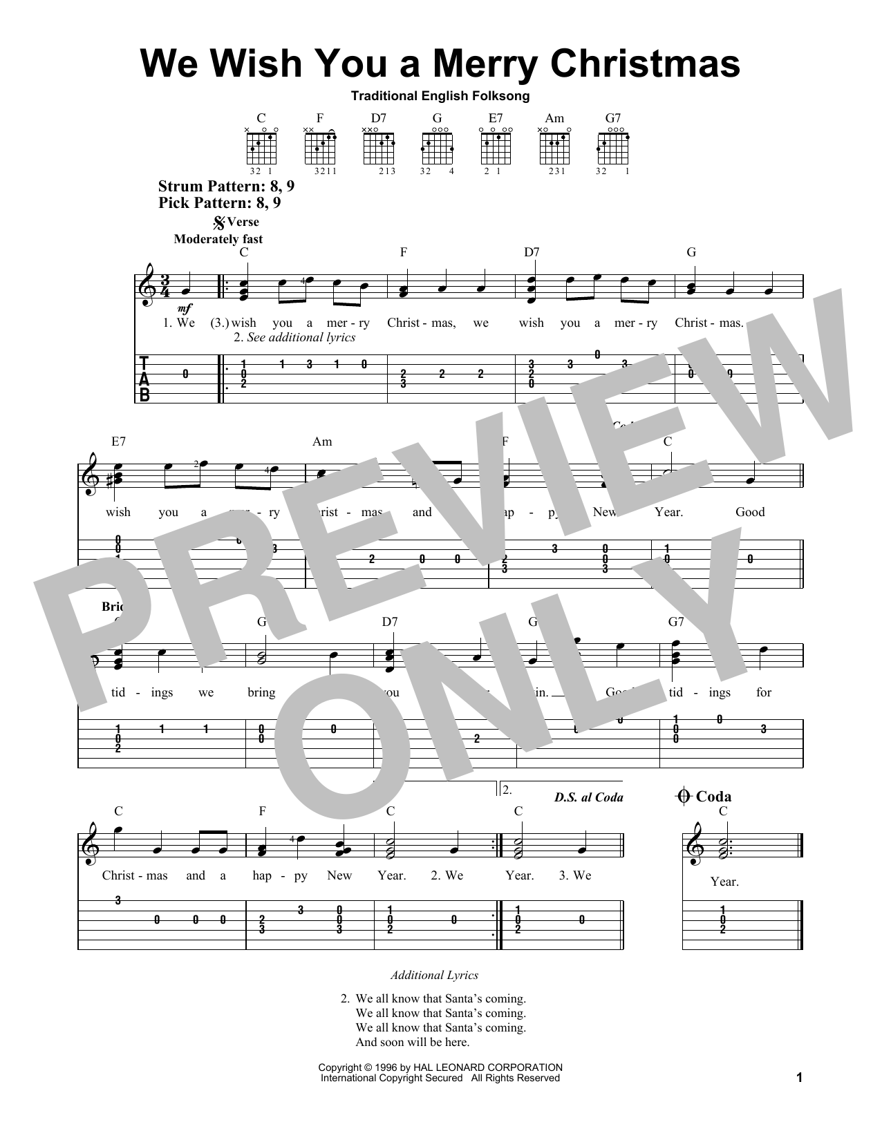Product gallery: Page 1 of 1 We Wish You A Merry Christmas, Traditional English Folksong