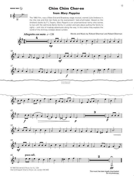 Product gallery: Page 1 of 1 Chim Chim Cher-Ee (from 'Mary Poppins'), Richard M. Sherman