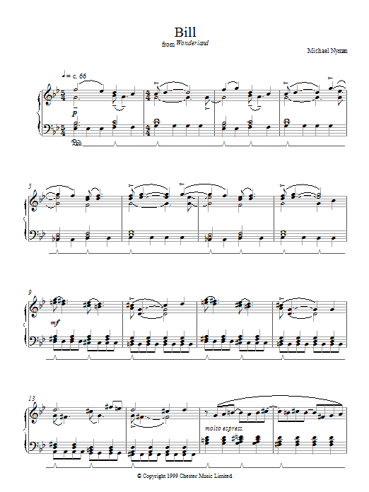 Product gallery: Page 1 of 1 Bill, Michael Nyman