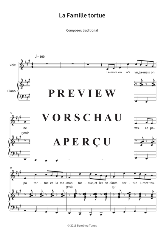 Produktgalerie: Seite 4 von 5 La Famille tortue, , (Gesang + Klavier)